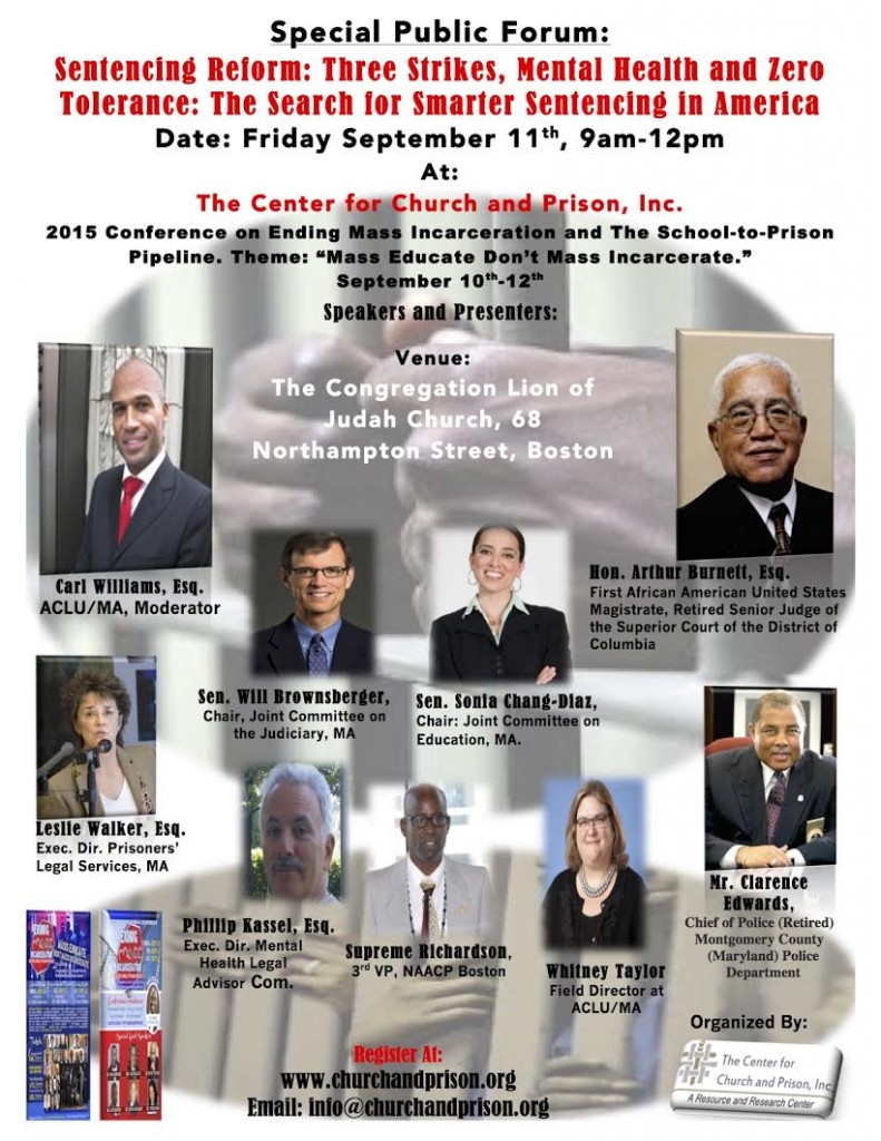 Sen. Brownsberger is panelist at the Ending Mass Incarceration